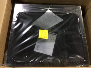 Wakefield Natural Stone Dual Mount Granite Composite 25 in. 1-Hole Utility Single Bowl Sink in Black&nbsp&nbspCustomer Returns See Pictures&nbsp