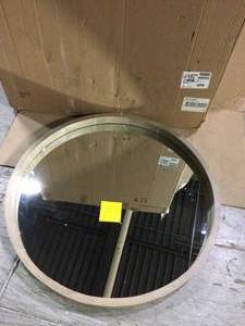 Medium Round Gray Classic Mirror (30 in. H x 30 in. W)&nbsp&nbspCustomer Returns See Pictures&nbsp