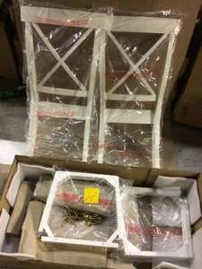 Pure White X-Back Chair (Set of 2)&nbsp&nbspCustomer Returns See Pictures&nbsp