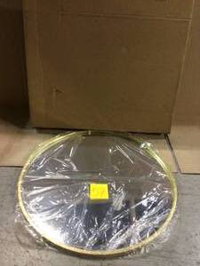 Medium Round Gold Modern Mirror (28 in. H x 28 in. W) by PTM Images&nbsp&nbspCustomer Returns See Pictures&nbsp