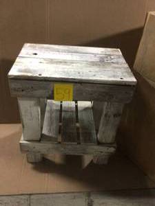 White Reclaimed Wood Slim End Table&nbsp&nbspCustomer Returns See Pictures&nbsp
