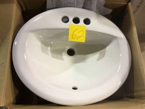 Aqualyn Self-Rimming Drop-In Bathroom Sink in White by American Standard&nbsp&nbspCustomer Returns See Pictures&nbsp