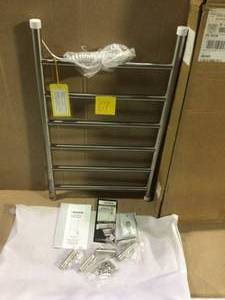 Comfort Dual 6-Bar Electric Hardwired and Plug-in Towel Warmer in Brushed Nickel&nbsp&nbspCustomer Returns See Pictures&nbsp