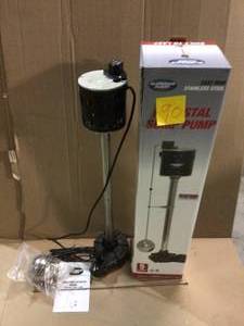 92551 12 HP Non-Submersible Cast Iron Pedestal Sump Pump&nbsp&nbspCustomer Returns See Pictures&nbsp