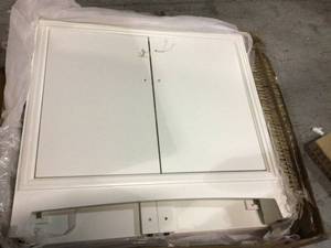 Hillcroft 36 in. W x 21.5 in. D Unassembled Bath Vanity Cabinet Only in White&nbsp&nbspCustomer Returns See Pictures&nbsp