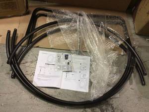 43 in. Black Steel Log Hoop by Pleasant Hearth&nbsp&nbspCustomer Returns See Pictures&nbsp
