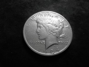 1924 S Peace Silver Dollar