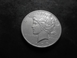1928 S Silver Peace Dollar