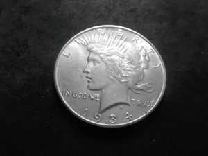 1934 D Silver Peace Dollar
