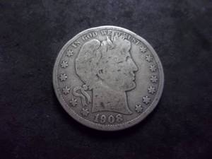 1908 D Barber Half Dollar