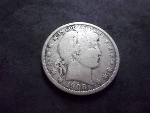 1908 O Barber Half Dollar