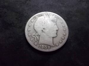 1908 S Barber Half Dollar