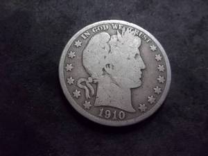 1910 S Barber Half Dollar