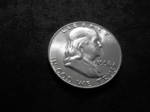 1958 D Franklin Half Dollar