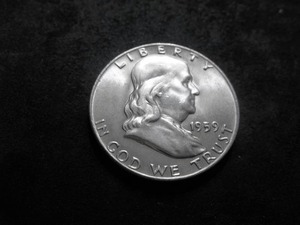 1959 D Franklin Half Dollar