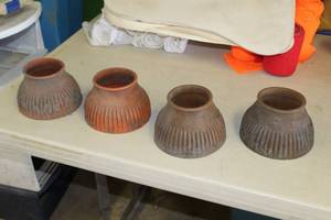 lot 306 image: Lot of (4) Bell Boots Orange