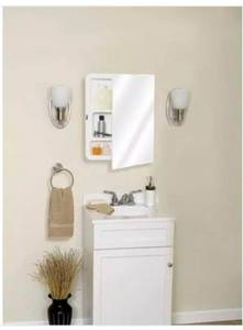 lot 5 image: 16in.Wx20in.HX4in.D Recessed or Surface Mount Bathroom Medicine Cabinet