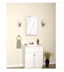 lot 7 image: 16in.Wx25-78in.Hx4-12in.D Recessed or Surface Bathroom Medicine cabinet