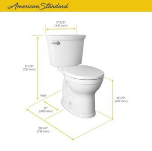 lot 20 image: Champion 4 Max Tall Height 2-piece 1.28 GPF Single Flush Round Front Toilet in White with Slow Close Seat The retail price  in Home depot is $229.00