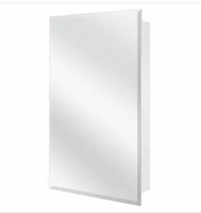 lot 39 image: 16in.Wx26in.H Frameless Recessed or SurfaceMount Bathroom Medicine Cabinet the retail price is$39.97