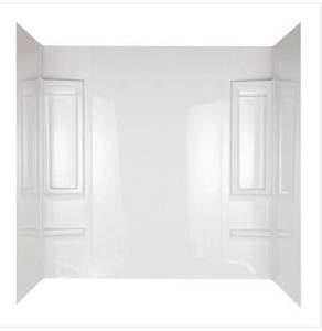 lot 40 image: Galiant31inx60in.x80 in.5-Piece EasyUp Adhesive Tub Wall in White the retail price in Home Depot$239