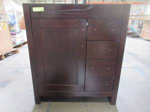 lot 211 image: Home Decorators Collection Westcourt 30 in. W x 21 in. D Bathroom Vanity Cabinet Only in Chocolate WT30-CH