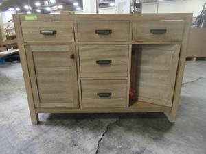 lot 331 image: Home Decorators Collection Stanhope 49 in. W x 22 in. D Vanity in Reclaimed Oak SNOVT4922D