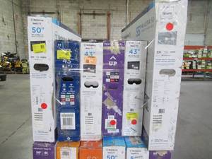 lot 26 image: UNTOUCHED Wholesale Pallet of 43 50 & 55 Smart Ultra HD TVs - $ 3,469.88 RETAIL VALUE