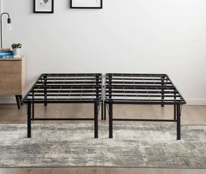 lot 222 image: Lucid Comfort Collection 14 in. Steel Platform Bed Frame  Queen LUCC22QQ14FP