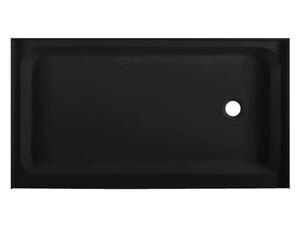 lot 225 image: Swiss Madison Voltaire 60 in. x 36 in. Acrylic Single-Threshold Right Drain Shower Base in Black SM-SB521