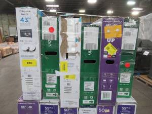 lot 36 image: UNTOUCHED Wholesale Pallet of 40 43 50 & 55 Smart Ultra HD TVs - $ 3,503.37 RETAIL VALUE