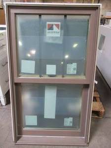 lot 641 image: Andersen Windows Colonial Vinyl Double Hung Window, Measures Approximately 27 12 x 3 x 45 12 Tall. - Iced Glass.