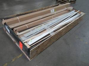 lot 116 image: WHOLESALE MIXED PALLET OF MISCELLANEOUS TRIM, BASE, QUARTERS AND MORE