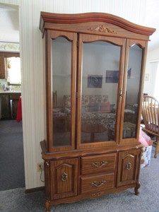 Bassett hutch, two piece lighted 45...