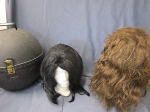 Wigs black human hair, brunette by...