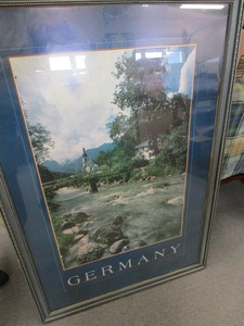 Germany poster, famed 27x39...