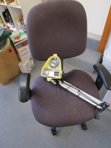 Office chair with arms - burn hole ...