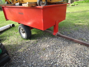 Montgomery Wards yard trailer, dump...