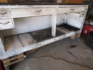 Workbench, on rollers 76x23x40H,...