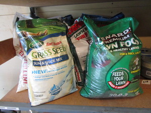 Lawn seed & repair, fertilizer...