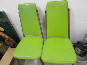 Vintage green kitchen chairs...