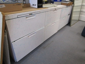 Storage cabinets two 4-drawer with...