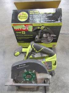 RYOBI 18-Volt ONE 6-12 in. Cordless Circular Saw (Tool Only), P507 - Used.