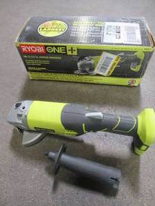 Ryobi 18-Volt ONE 4-12 in. Angle Grinder (Tool-Only) - Used - Missing Nut and Wrench.