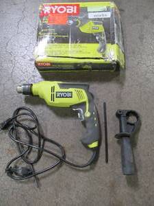 RYOBI 6.2 Amp 58 in. Variable Speed Reversible Hammer Drill, D620H - Used.