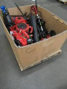 WHOLESALE MIXED PALLET OF MICELLANOUS OUTDOOR BLOWERS, TRIMMERS, SNOWBLOWER AND MORE