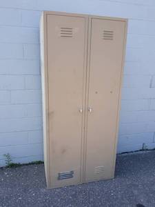 Heavy Duty 2-Locker Section - Great for Garage Storage 80 x 36 x 24 Deep