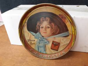 SATIN Turkish Cigarettes Advertising Tray