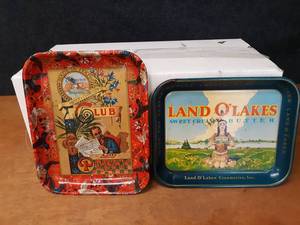 Land O Lakes Butter Advertising Tray and Club Tray