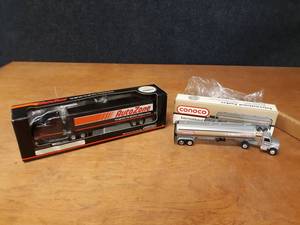 Conoco International Tanker Truck & Freightliner Auto Zone Truck - Both are 164 Scale